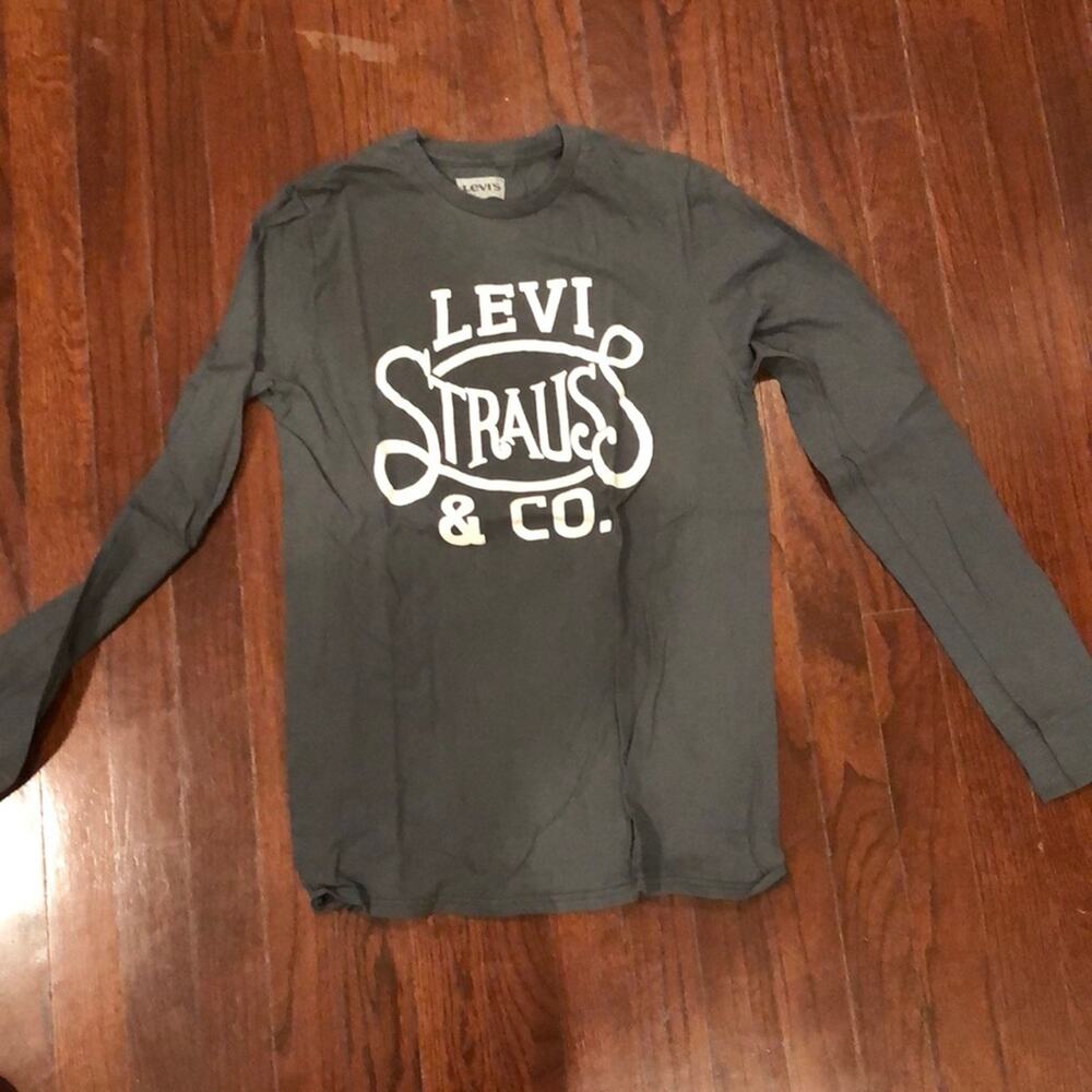 LEVI’s Gray yellow Long Sleeves Crewneck Tee